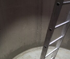 Saubere Zisterne nach der Reinigung durch die Zisternenreiniger
